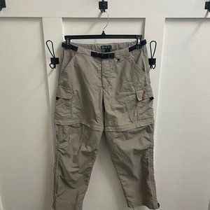 REI Women’s Convertible Pants Tan Zip Off Cargo Hiking Shorts Outdoor 8 Petite